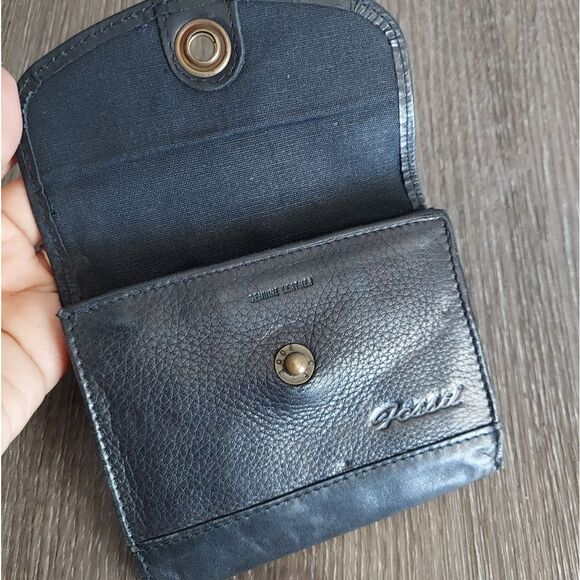 Fossil Vintage Black Genuine Leather Trifold Wallet - Picture 3 of 8